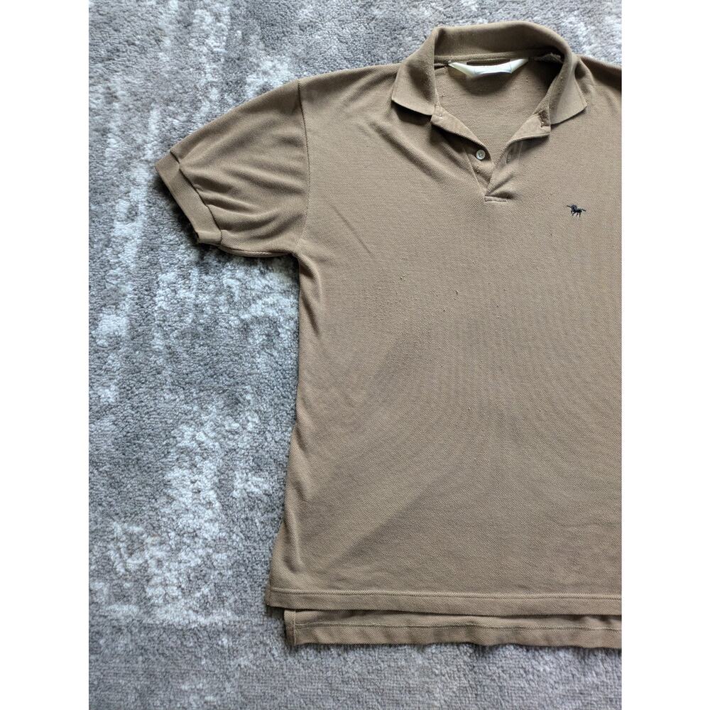 Vintage 80's Sears Men's Store Polo Shirt, Unicorn Logo BROWN - Small - Picture 3 of 14